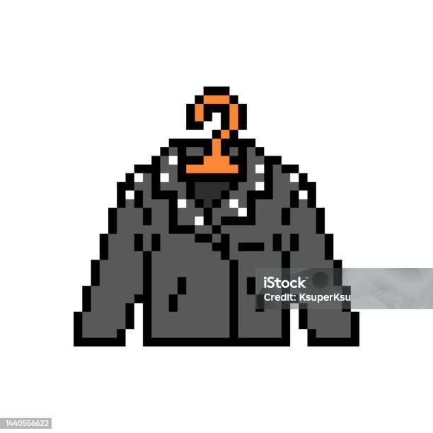 Leather Punk Rock Jacket With Spikes On A Hanger Isolated On White Background