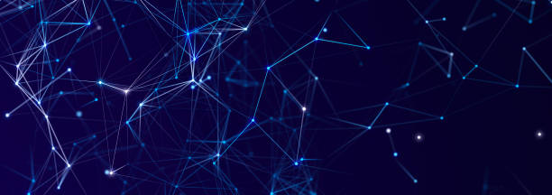 istock 3D abstract illustration with many geometric shapes on a dark background. Template for festive presentation, banner. 3d 1440556705