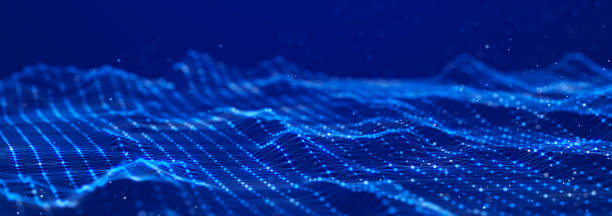 istock Digital landscape with dots and lines. Cyberspace grid. Background concept for your design. 3d 1440556750