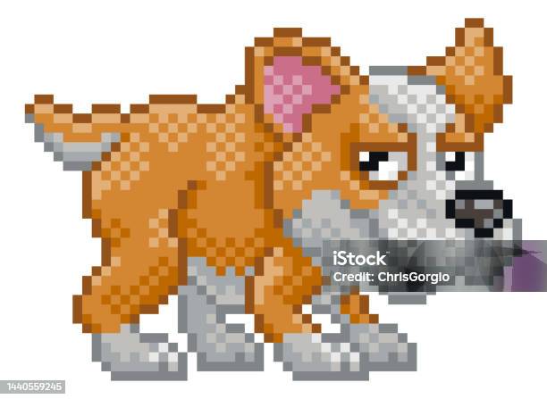 Pet Corgi Dog Pixel Art Video Game Animal Cartoon Stock Illustration -  Download Image Now - Amusement Arcade, Arcade, Characters - iStock