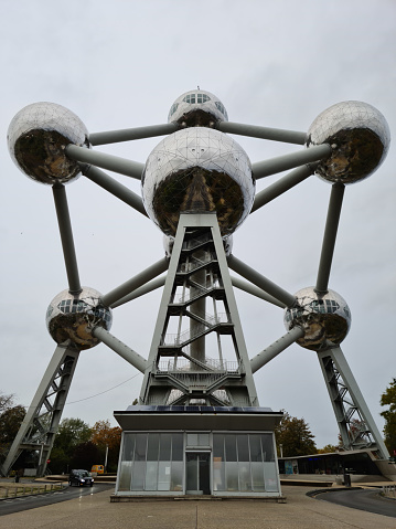 Brussels, Belgium – October 27, 2020: Gorgeous Atomium scene from lovely Brussels.