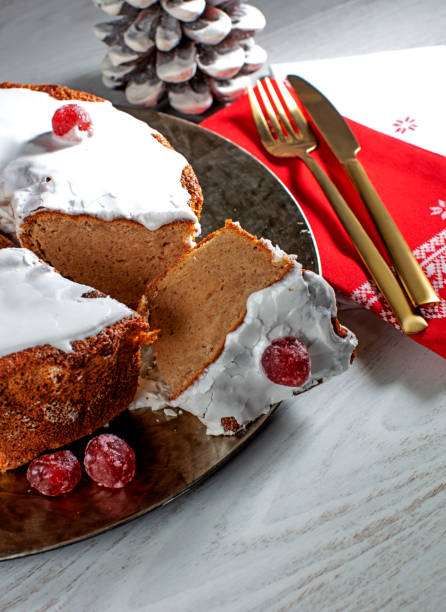 istock Christmas cake with Christmas decoration. 1440560839