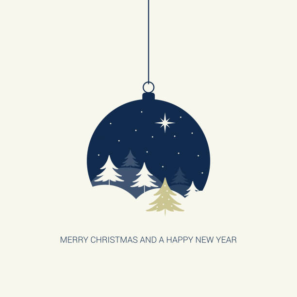 ilustraciones, imágenes clip art, dibujos animados e iconos de stock de tarjeta de felicitación navideña con bolas de navidad. ilustración vectorial - felicitacion navidad