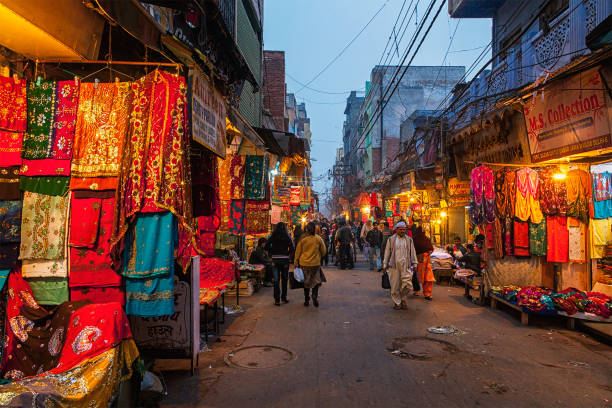 chandi chowk - old delhi fotografías e imágenes de stock