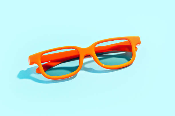 istock Children's 3d movie glasses on mint background 1440567531