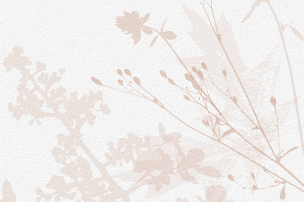istock Delicate watercolor botanical digital paper floral background in soft basic nude beige tones. Neutral elegant pattern on white organic paper texture 1440568688