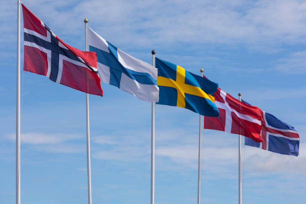 istock Flags of the nordic countries 1440568857