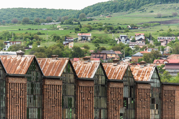 istock Old abandoned factories in rural area 1440570673