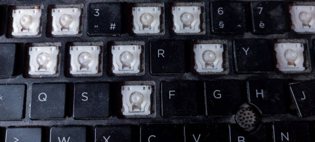 istock Dirty Keyboard with Keys Removed 1440572267