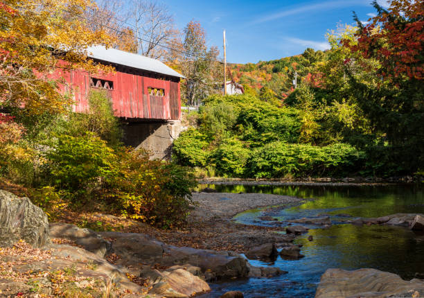 istock Lower covered bridge in Northfield Falls Vermont 1440572302
