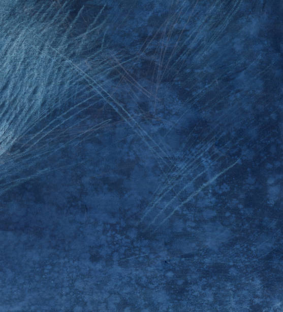 istock Abstract winter landscape type, spray blue watercolor and white pencil. For background 1440574121