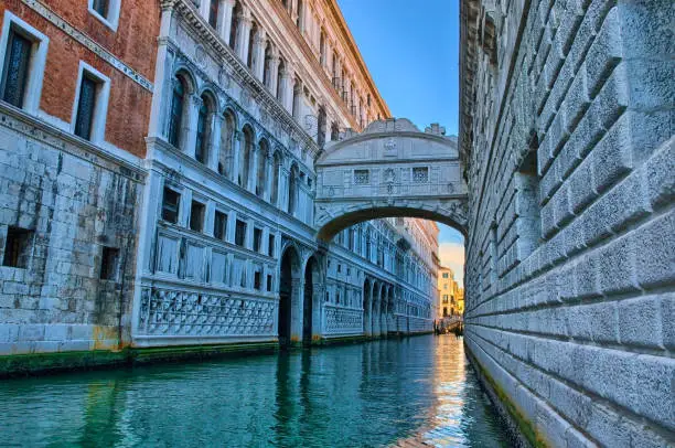 Photo of Venice - Bridge of Sighs, Ponte dei Sospiri, Italy, HDR