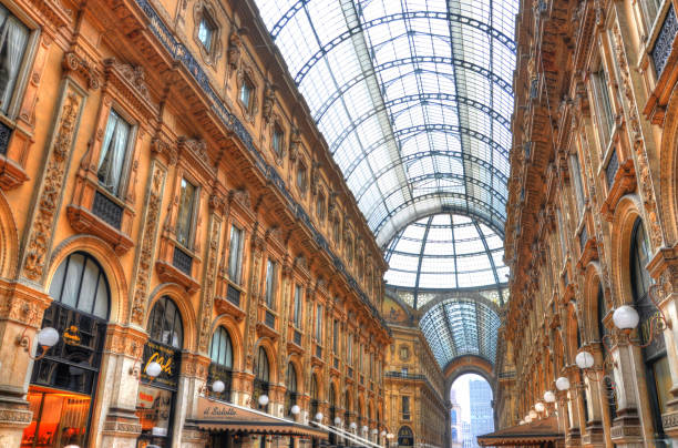 Milan,Italy-Sep.29th 2025: entrance of Galleria Vittorio Emanuele II in Milan