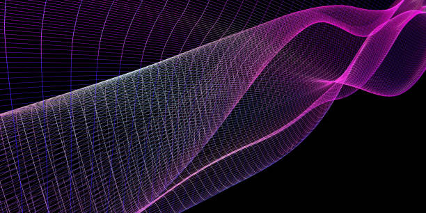 istock poly wire grid swaying mesh abstract background net of glitter 3D illustration 1440579428