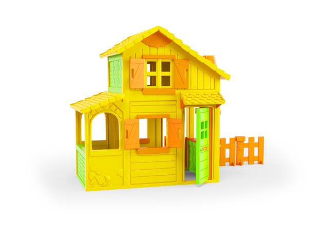 istock 3D illustration of playground house for development on white background with shadow 1440582388