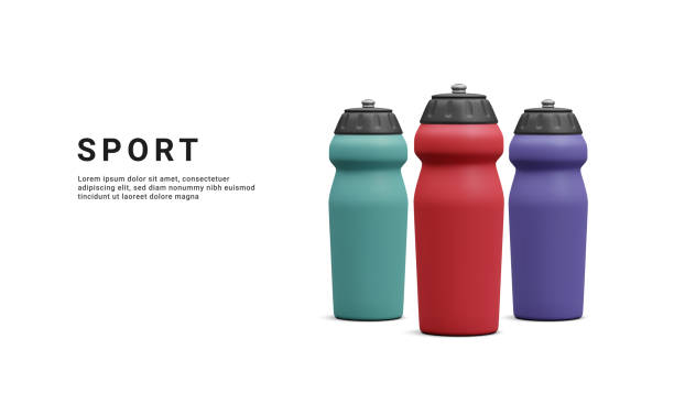 istock 3d realistic colour bottles whith water isolated on white background. Whey protein. Sport nutrition. Vector illustration 1440582949