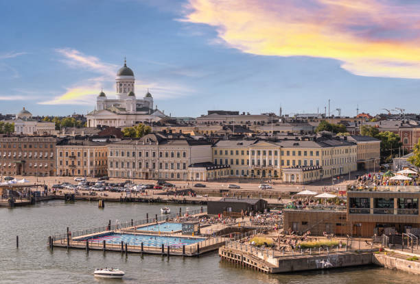 istock The Cathedral in sunset over Helsink port, Finland 1440586283