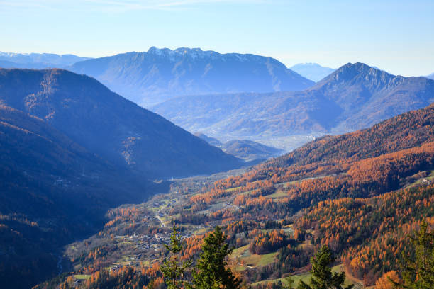istock Mocheni valley autumn landscape, Baselga di Pine, Italy 1440586440