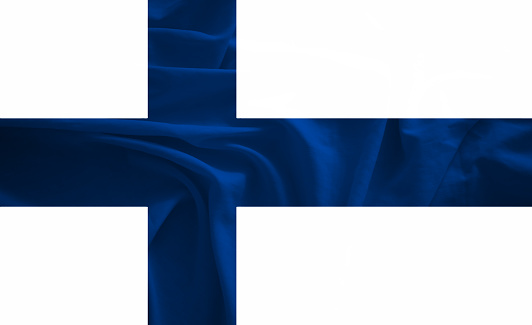 Finland flag with 3d effect
