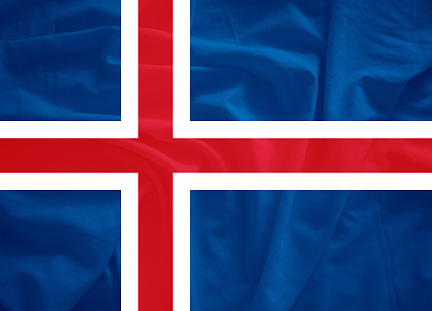 Iceland flag with 3d effect