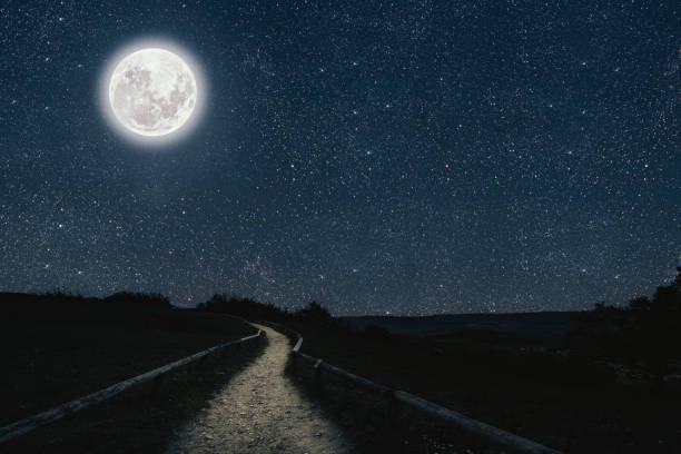 istock A backgrounds night sky with stars moon and clouds for Christmas 1440591546
