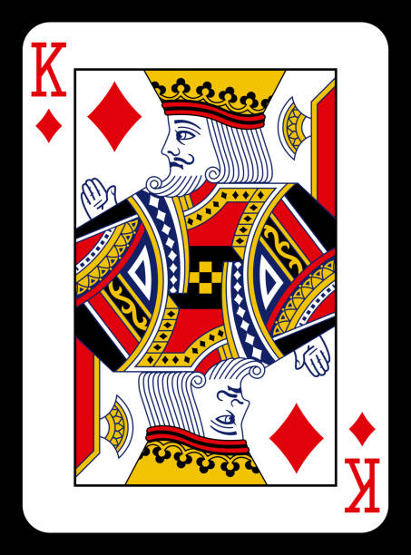 ilustraciones, imágenes clip art, dibujos animados e iconos de stock de naipes king of diamonds - diseño clásico. - king