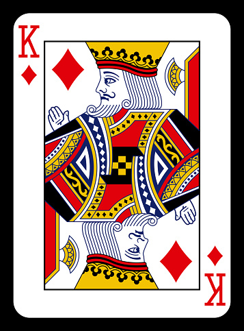 King of Diamonds playing card - Classic design.