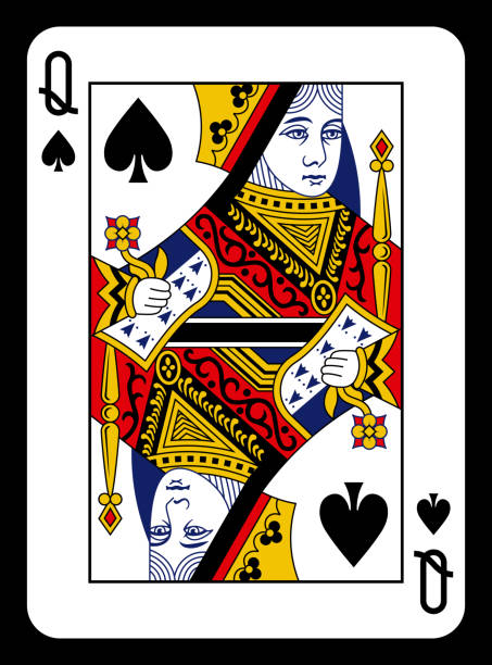 istock Queen of Spades playing card - Classic design. 1440592343
