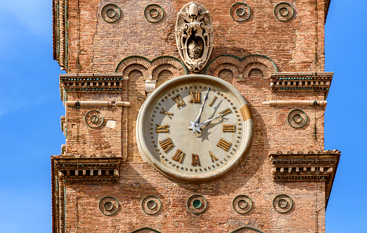 Tower clock of Santa Maria Maggiore basilica in Rome, Italy