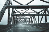 The Murray Baker Bridge in a rain storm