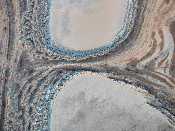 istock Aerial view of abstract sand impressions 1440606460