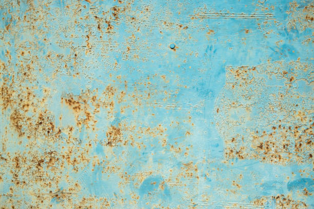istock Old weathered tin metal sheet 1440609365