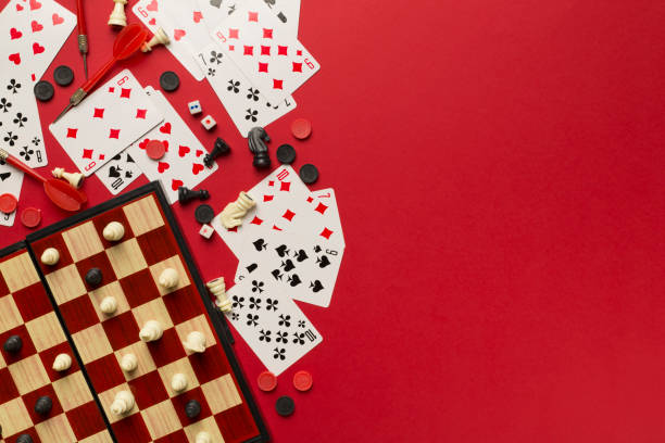 istock Different board games on color background, top view 1440613332