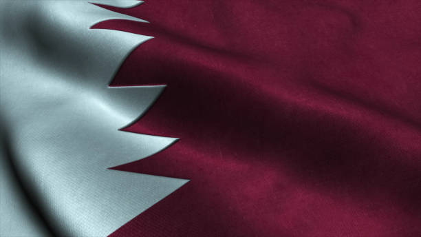 nationalflagge von katar - argentina qatar stock-fotos und bilder