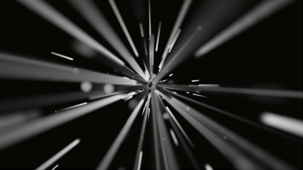 Abstract Black and White Line Lights