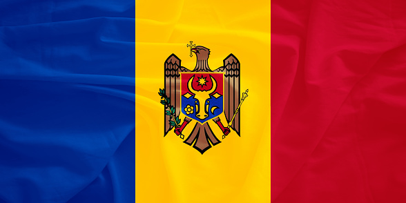 Moldova flag with 3d effect