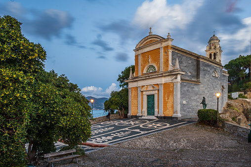 Situated on a promontory overlooking the village of Portofino is the ancient Church of Saint George