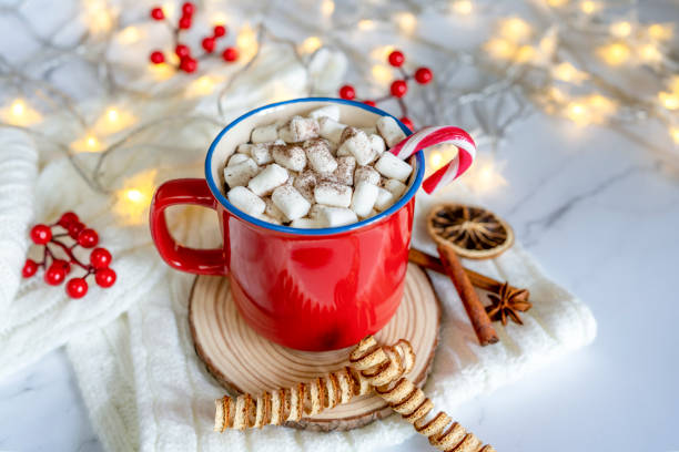 istock Christmas hot chocolate with marshmallow 1440616896
