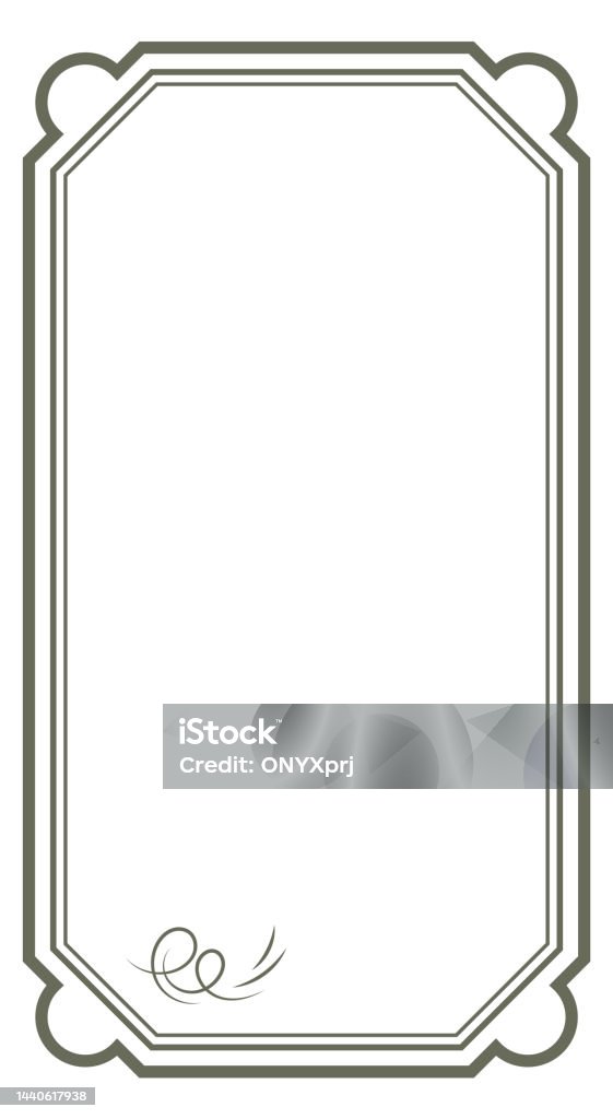 Corner Label Template Blank Label Frame Template With Elegant Decorative Corners Stock ...
