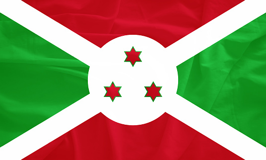 Burundi flag with 3d effect