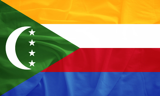 Comoros flag with 3d effect