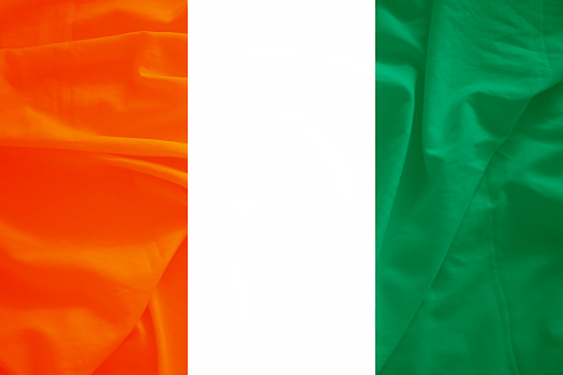 Ivory Coast flag with 3d effect