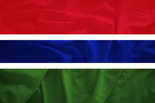 Gambia flag with 3d effect