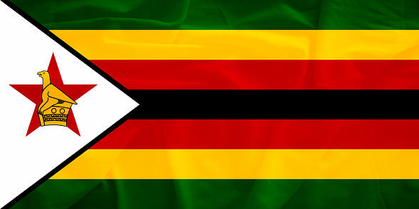 Zimbabwe flag with 3d effect
