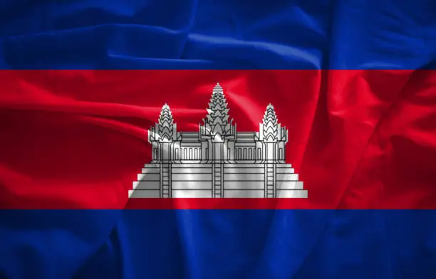 cambodia flag with 3d effect