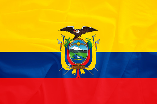 Ecuador flag with 3d effect