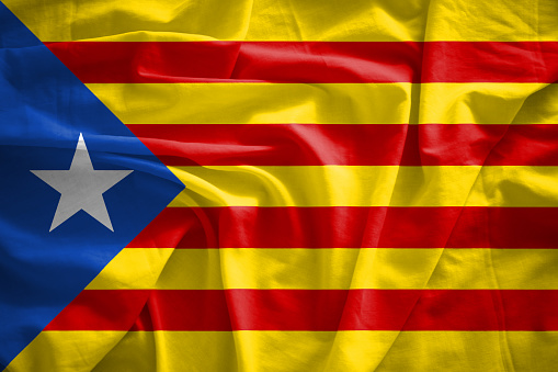 Senyera estelada flag . It is a symbol of Catalan independence