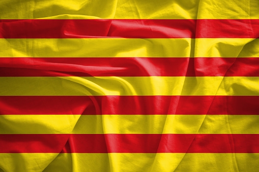 Catalonia flag with 3d effect