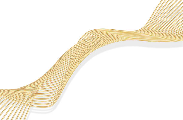 istock 3D shading gold wave line texture background of high-end luxury texture line 1440636794