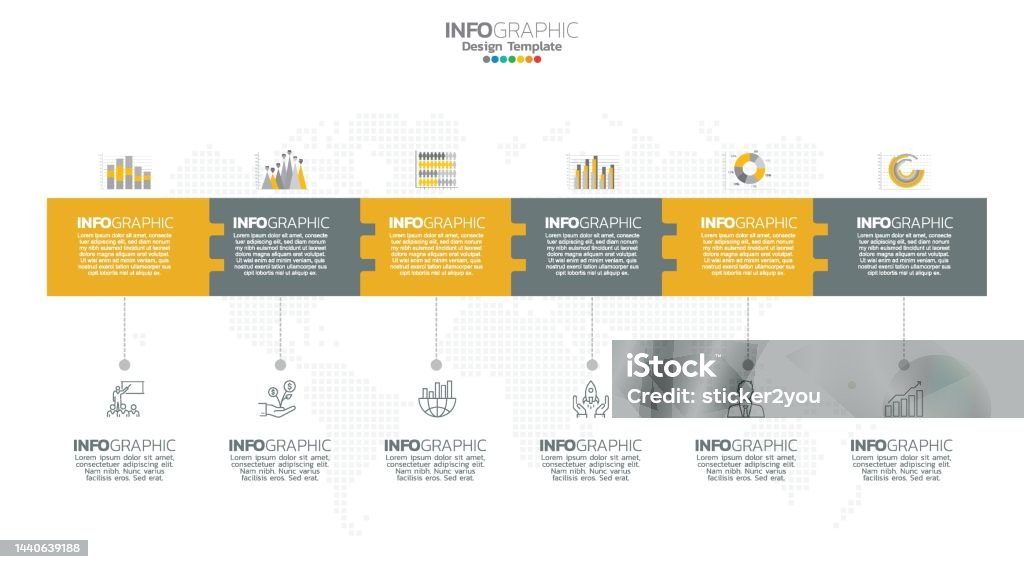 Design Timeline Workflow Html Timeline Infographic Vector With 6 Steps Can Be Used For Workflow ...